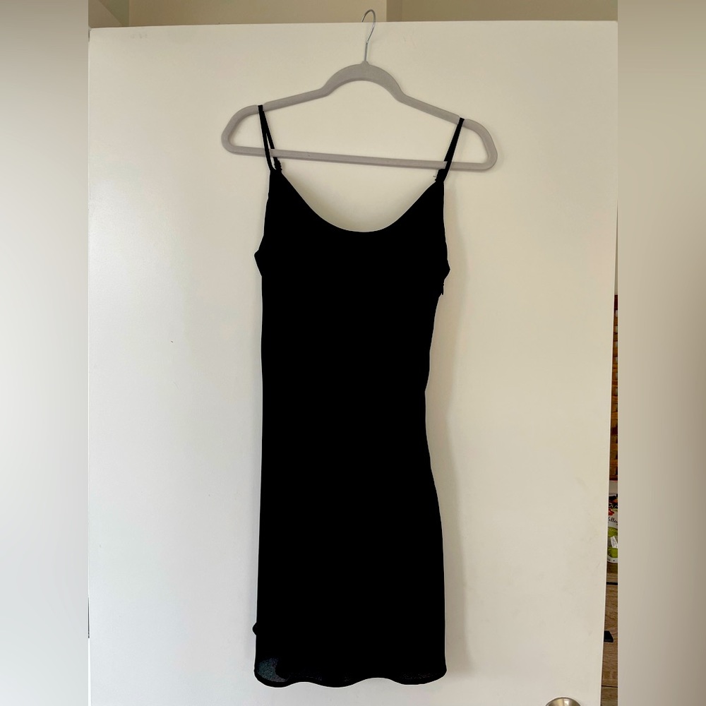 Aqua slip dress black